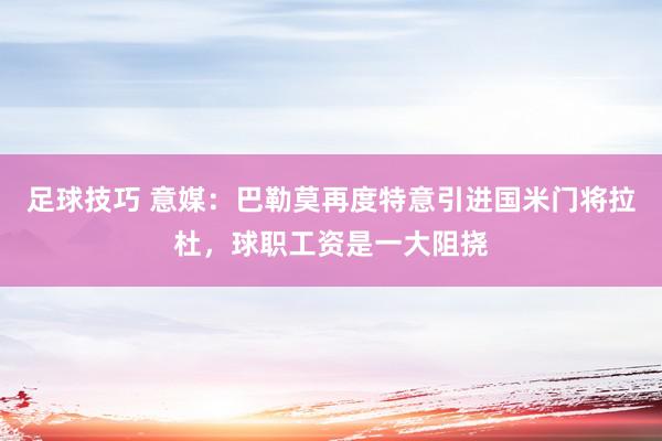 足球技巧 意媒：巴勒莫再度特意引进国米门将拉杜，球职工资是一大阻挠