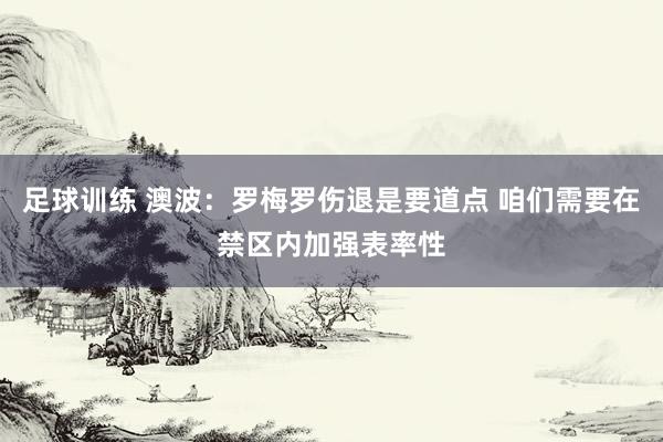 足球训练 澳波：罗梅罗伤退是要道点 咱们需要在禁区内加强表率性