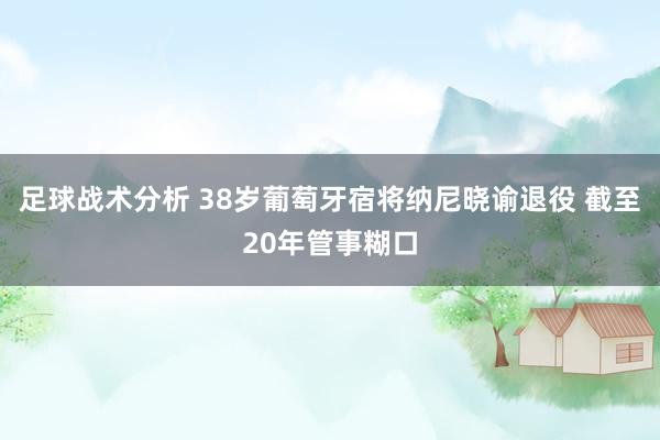 足球战术分析 38岁葡萄牙宿将纳尼晓谕退役 截至20年管事糊口